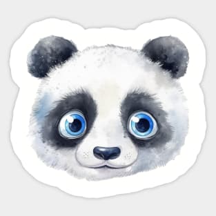 Panda Bear Watercolor Sticker